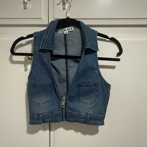 I.AM.GIA Blue Denim Crop Top - Worn by Maddie in Euphoria